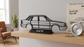Audi 90 Silhouette als Regal-Deko im Wohnzimmer