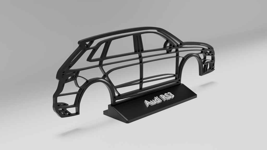 Audi RS3 Silhouette Deko-Aufsteller – Seitenansicht