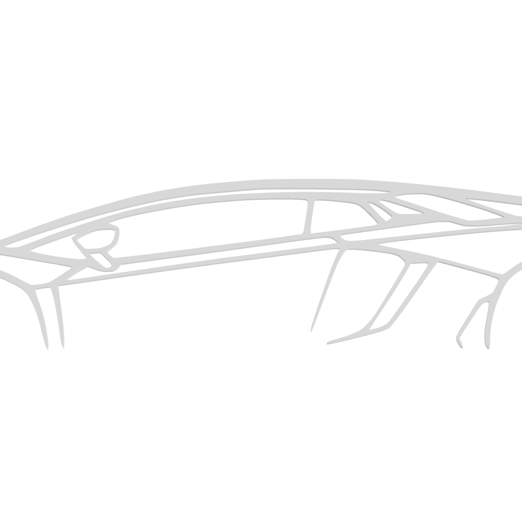 Italienische Supersportwagen Silhouette - Wanddekoration